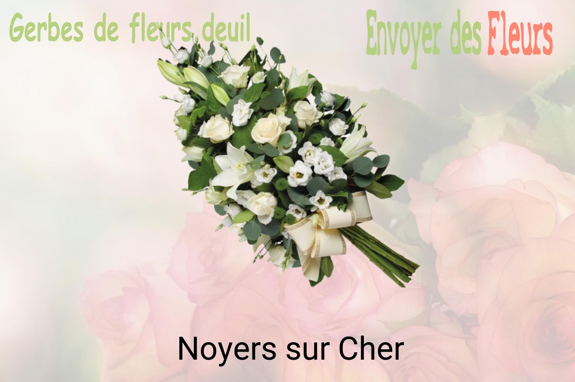Gerbe de fleurs de deuil livrée à Noyers-sur-Cher